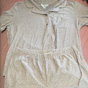 Cozy Leopard Print Pajama Set